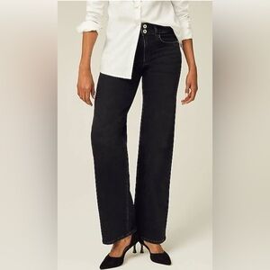 J. Jill High-Rise Full-Leg Jeans Basalt Wash Size 16 Regular Black